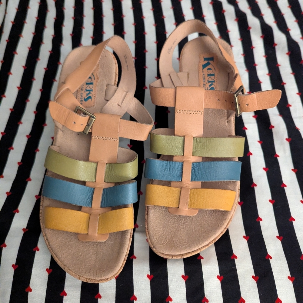 Korks By KorkEase Colorful Strappy Sandals